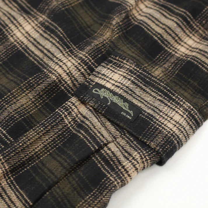 SHORELINE PLAID SHORTS BLACK / GREY – Yardsale Japan