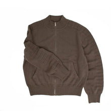 FALDO KNITTED FULLZIP BROWN