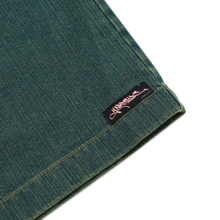 SLUB DENIM SHORTS GREEN