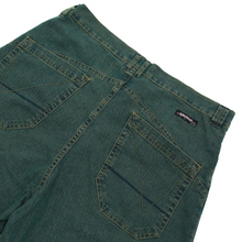 SLUB DENIM SHORTS GREEN