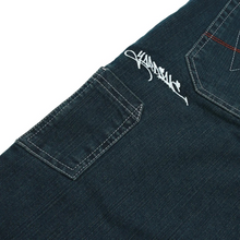 SLUB DENIM SHORTS NAVY