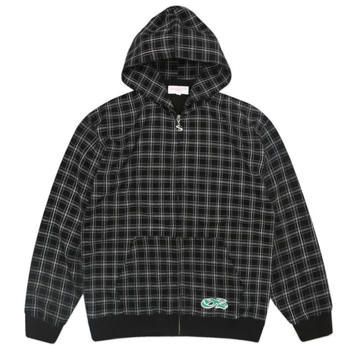 YARDSALE CHECK WAFFLE HOOD DARK GREY