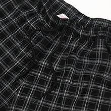 YARDSALE CHECK WAFFLE SHORTS DARK GREY
