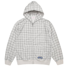 YARDSALE CHECK WAFFLE HOOD LIGHT GRAY