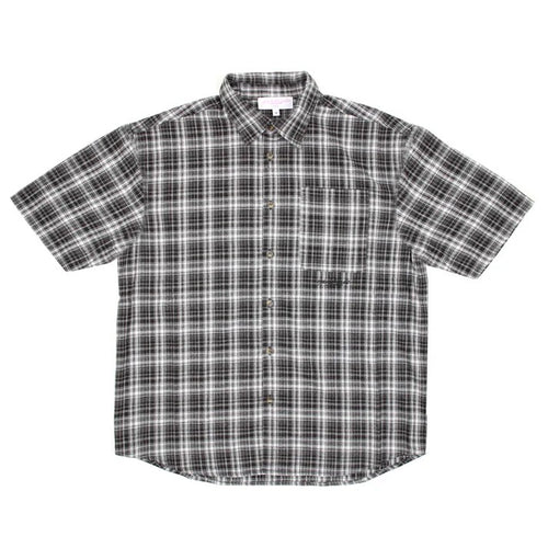 FADED PLAID SHIRT BLACK