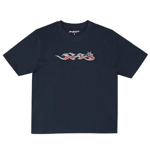 YARDSALE PHANTASY FLAME TEE NAVY