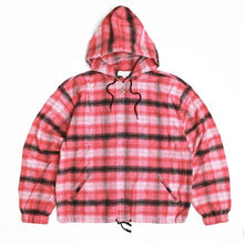 TARTAN FULL ZIP HOOD RED