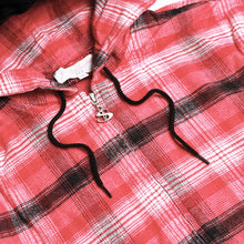 TARTAN FULL ZIP HOOD RED