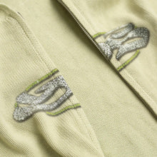 GLITZ KNITTED HOOD LIME