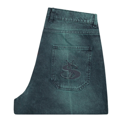 BLEACHED PHANTASY JEANS EMERALD