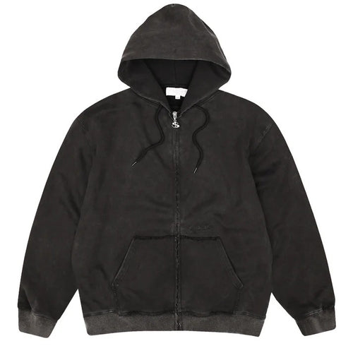 YARDSALE RAW EDGE HOOD BLACK