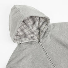 PURE PLAID REVERSIBLE HOOD GREY / STONE