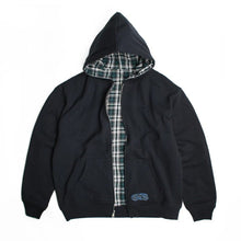 REVERSIBLE FLANNEL HOODIE GREEN