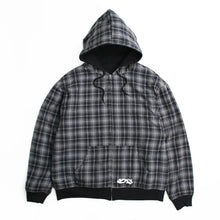 REVERSIBLE FLANNEL HOODIE GREY