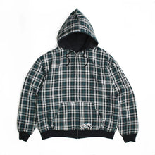 REVERSIBLE FLANNEL HOODIE GREEN