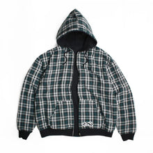 REVERSIBLE FLANNEL HOODIE GREEN
