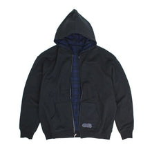 PURE PLAID REVERSIBLE HOOD BLACK / INDIGO