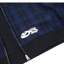 PURE PLAID REVERSIBLE HOOD BLACK / INDIGO