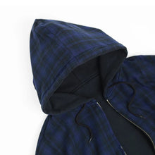 PURE PLAID REVERSIBLE HOOD BLACK / INDIGO