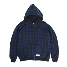 PURE PLAID REVERSIBLE HOOD BLACK / INDIGO