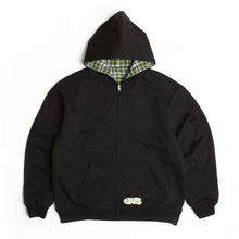REVERSIBLE FLANNEL HOODIE GREEN / BLACK