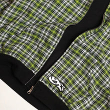 REVERSIBLE FLANNEL HOODIE GREEN / BLACK