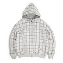 PURE PLAID REVERSIBLE HOOD GREY / STONE