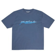 WASHED SCRIPT TEE BLUE