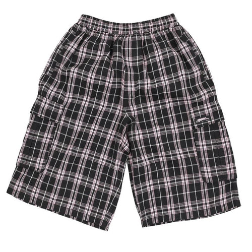 SHORELINE PLAID SHORTS BLACK / PINK