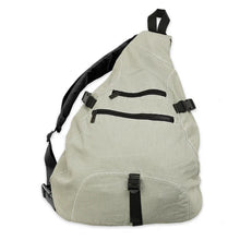 YARDSALE DENIM SLING BACK PACK WHITE