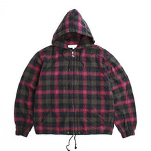 TARTAN FULL ZIP HOOD RED