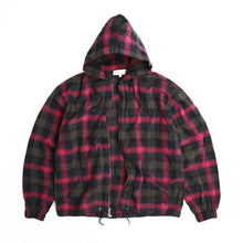 TARTAN FULL ZIP HOOD RED