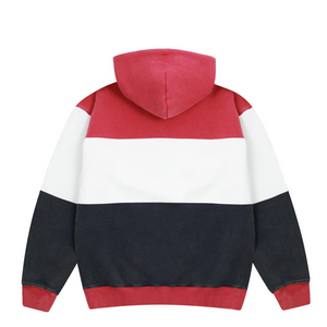 PHANTASY QUARTERZIP HOOD RED/WHITE/NAVY