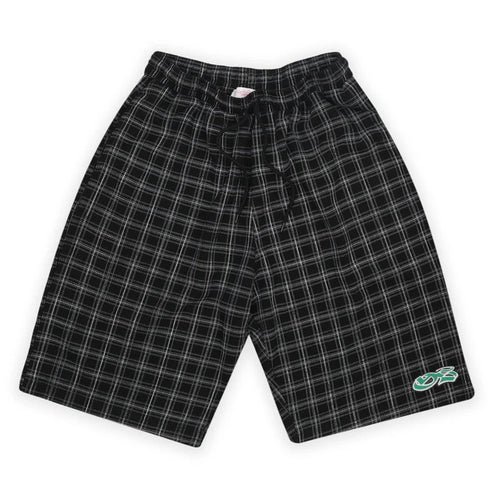 YARDSALE CHECK WAFFLE SHORTS DARK GREY