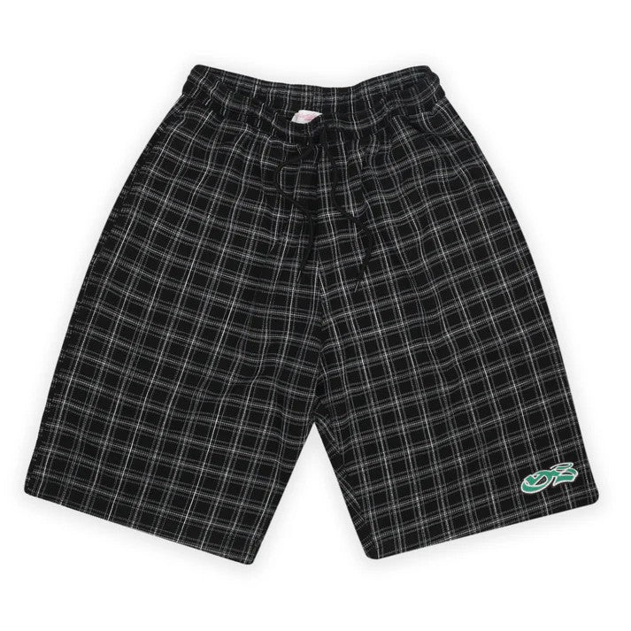 YARDSALE CHECK WAFFLE SHORTS DARK GREY
