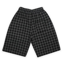 YARDSALE CHECK WAFFLE SHORTS DARK GREY