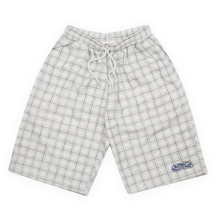 YARDSALE CHECK WAFFLE SHORTS LIGHT GRAY